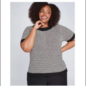 Lane Bryant short sleeve crew neck sweater